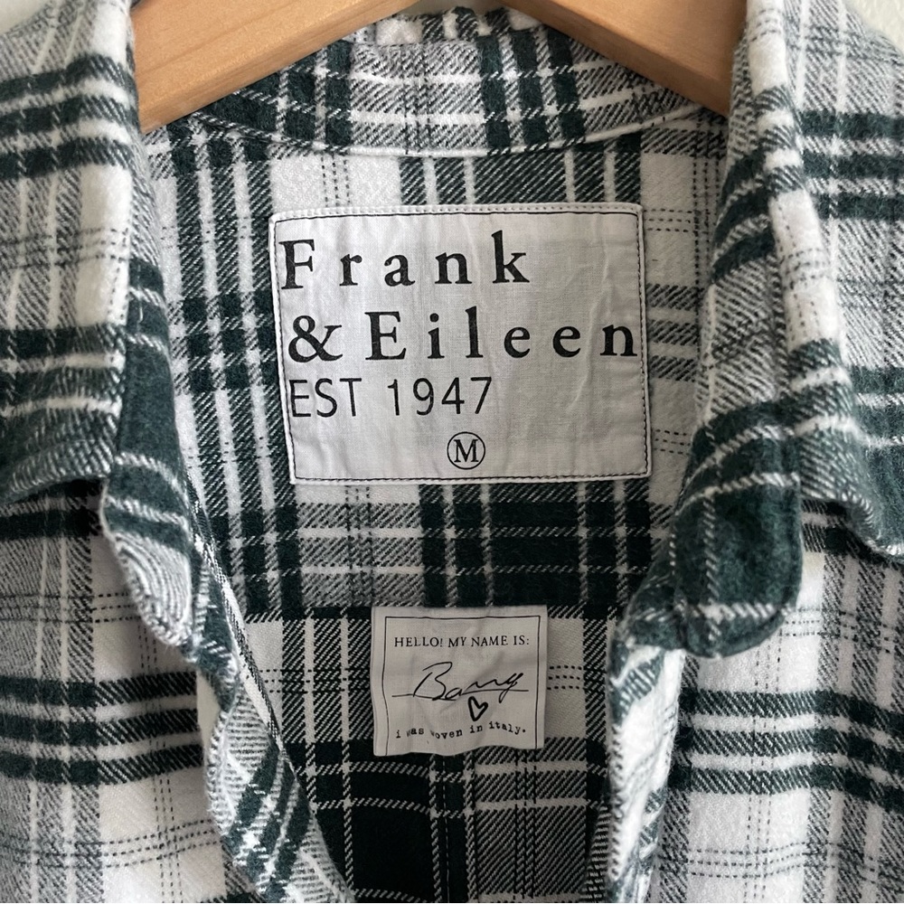 Frank & Eileen Green and White Plaid Button Down Shirt - Picture 7 of 10